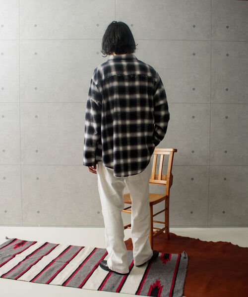 GLOSTER（グロスター）の「【GLOSTER/グロスター】オンブレ チェック オープンカラーシャツ カットオフ USD加工（シャツ/ブラウス・メンズ・ブラック系その他・M/L）」の21枚目の写真