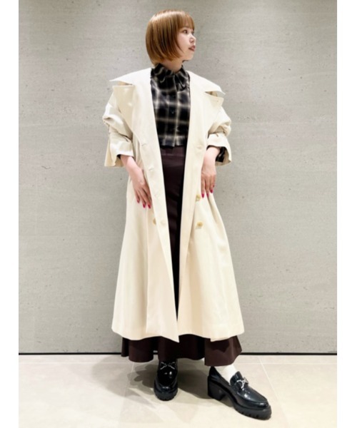 LILY BROWN（リリーブラウン）の「ボタンダウンクロップドシャツ（シャツ/ブラウス・レディース・ブルー/チェック/ホワイト・FREE）」の20枚目の写真