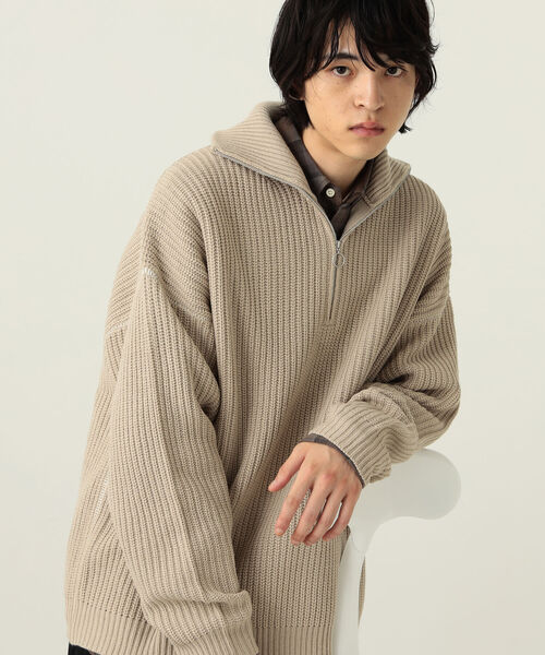 BeAMS DOT（ビームスドット）の「【WEB限定】BeAMS DOT / ハーフジップ ニット（ニット/セーター・メンズ・ホワイト系その他5/ブラック系その他4・LARGE/MEDIUM）」の21枚目の写真