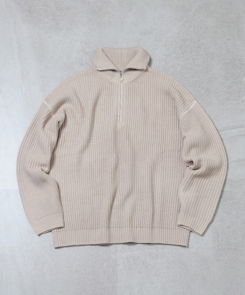 BeAMS DOT（ビームスドット）の「【WEB限定】BeAMS DOT / ハーフジップ ニット（ニット/セーター・メンズ・ホワイト系その他5/ブラック系その他4・LARGE/MEDIUM）」の5枚目の写真