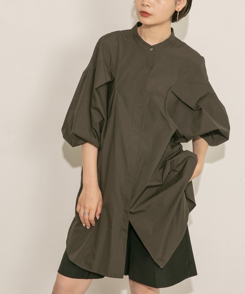 KBF(ケイビーエフ)の「ラウンドアームミニワンピース(ワンピース・レディース・チャコールグレー/オフホワイト/ラベンダー/ブラック・ONE)」の12枚目の写真