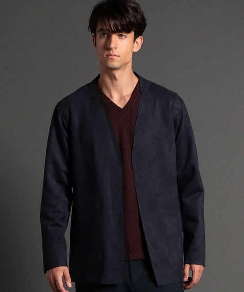 NICOLE CLUB FOR MEN(ニコルクラブフォーメン)の「カットオフボタンレスカーディガン(カーディガン/ボレロ・メンズ・ライトグレー/グレー/ネイビー/ブラック・X-LARGE/LARGE/MEDIUM)」の4枚目の写真