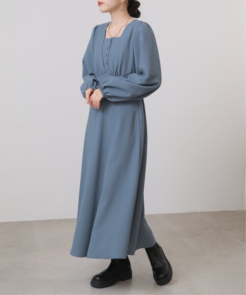 RAY CASSIN（レイカズン）の「レイヤード風ワンピース（ワンピース・レディース・ブラック/ベージュ/ブルー・FREE）」の9枚目の写真