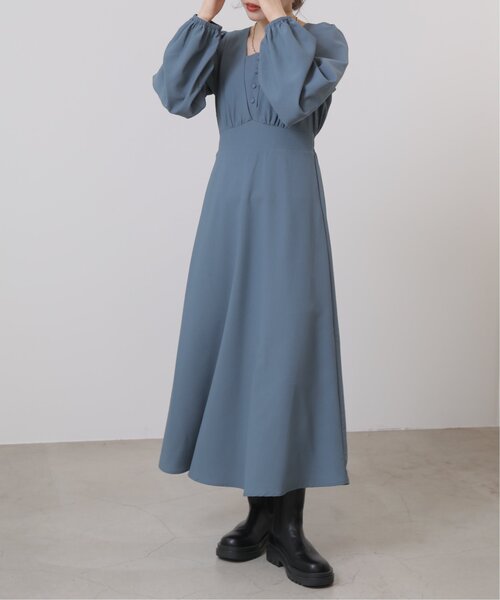 RAY CASSIN（レイカズン）の「レイヤード風ワンピース（ワンピース・レディース・ブラック/ベージュ/ブルー・FREE）」の10枚目の写真