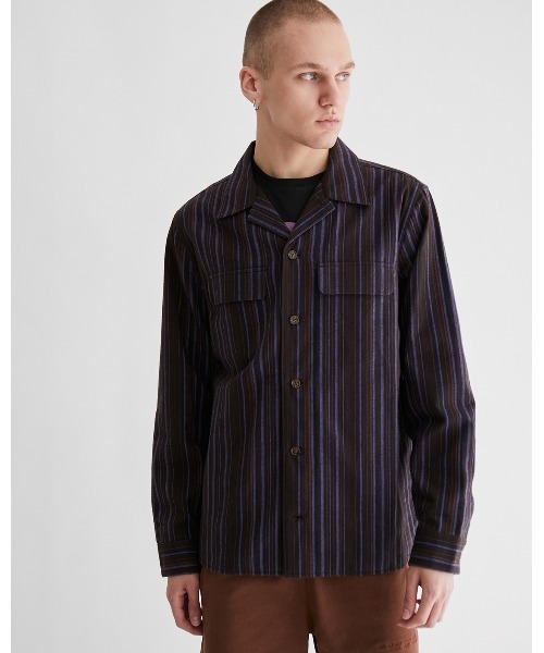 【ダークブラウン（20）】Broome Herringbone Flannel LS Shirt Saturdays NYC（サタデーズ ニューヨークシティ ）の「Broome
