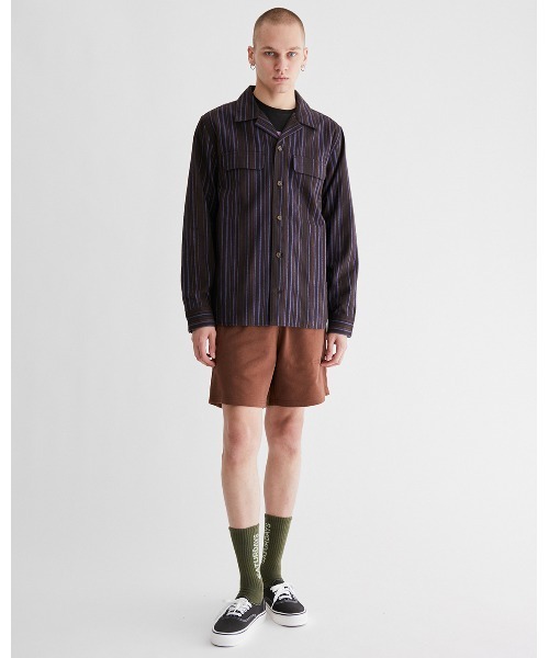 【ダークブラウン（20）】Broome Herringbone Flannel LS Shirt Saturdays NYC（サタデーズ ニューヨークシティ ）の「Broome