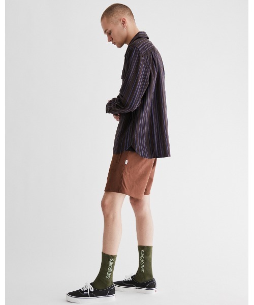【ダークブラウン（20）】Broome Herringbone Flannel LS Shirt Saturdays NYC（サタデーズ ニューヨークシティ ）の「Broome