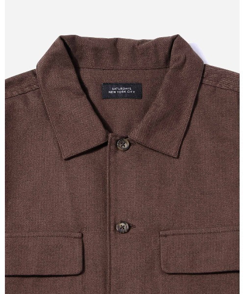 【ダークブラウン（20）】Broome Herringbone Flannel LS Shirt Saturdays NYC（サタデーズ ニューヨークシティ ）の「Broome