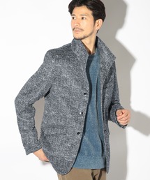 UNION STATION | 【EFFORTLESS】プリントフリーススタンドカラージャケット(テーラードジャケット)