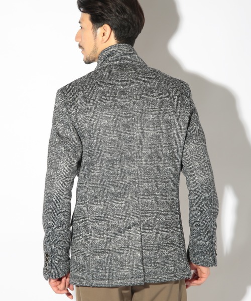 UNION STATION（ユニオンステーション）の「【EFFORTLESS】プリントフリーススタンドカラージャケット（テーラードジャケット・メンズ・グレー系その他/チェック・LL/M/L）」の22枚目の写真
