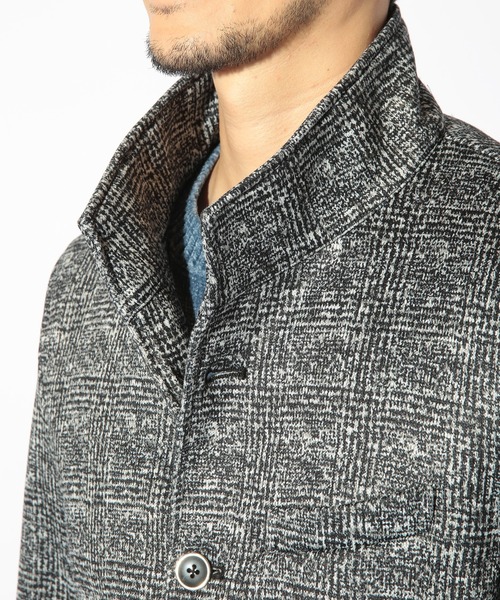 UNION STATION（ユニオンステーション）の「【EFFORTLESS】プリントフリーススタンドカラージャケット（テーラードジャケット・メンズ・グレー系その他/チェック・LL/M/L）」の21枚目の写真