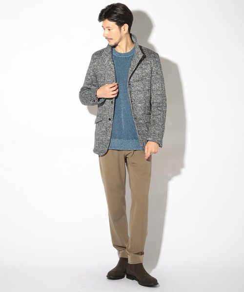 UNION STATION（ユニオンステーション）の「【EFFORTLESS】プリントフリーススタンドカラージャケット（テーラードジャケット・メンズ・グレー系その他/チェック・LL/M/L）」の13枚目の写真