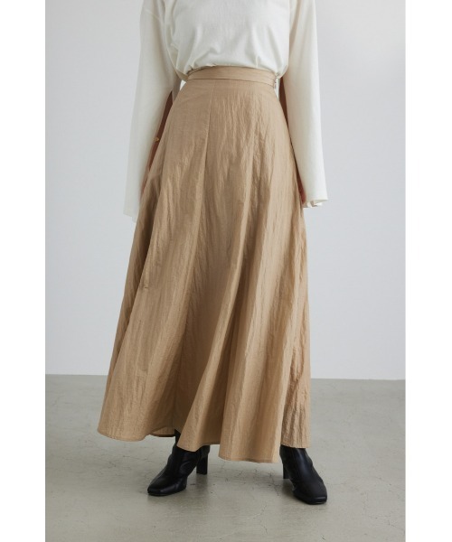 STYLEMIXER(スタイルミキサー)の「クラッシュナイロンナロースカート(スカート・レディース・ブラック/ベージュ/ボルドー・MEDIUM/SMALL/X-SMALL)」の7枚目の写真