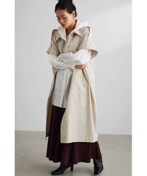 STYLEMIXER(スタイルミキサー)の「クラッシュナイロンナロースカート(スカート・レディース・ブラック/ベージュ/ボルドー・MEDIUM/SMALL/X-SMALL)」の8枚目の写真