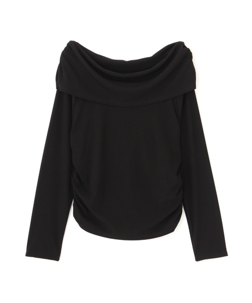 JILL by JILL STUART（ジルバイジルスチュアート）の「◇サイドギャザーオフショルカットソー（Tシャツ/カットソー・レディース・ボルドー/ブラック/パープル・FREE）」の13枚目の写真