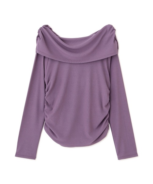 JILL by JILL STUART（ジルバイジルスチュアート）の「◇サイドギャザーオフショルカットソー（Tシャツ/カットソー・レディース・ボルドー/ブラック/パープル・FREE）」の15枚目の写真