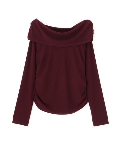 JILL by JILL STUART（ジルバイジルスチュアート）の「◇サイドギャザーオフショルカットソー（Tシャツ/カットソー・レディース・ボルドー/ブラック/パープル・FREE）」の17枚目の写真