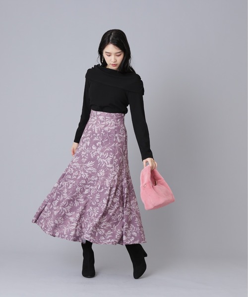 JILL by JILL STUART（ジルバイジルスチュアート）の「◇サイドギャザーオフショルカットソー（Tシャツ/カットソー・レディース・ボルドー/ブラック/パープル・FREE）」の7枚目の写真