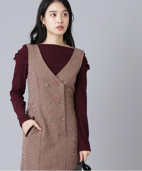 JILL by JILL STUART（ジルバイジルスチュアート）の「◇サイドギャザーオフショルカットソー（Tシャツ/カットソー・レディース・ボルドー/ブラック/パープル・FREE）」の10枚目の写真
