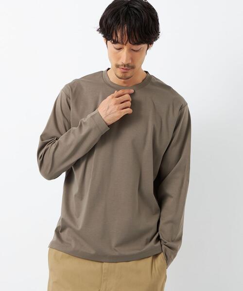 green label relaxing(グリーンレーベルリラクシング)の「オーガニック ポンチ クルーネック カットソー -抗菌- OVLG(Tシャツ/カットソー・メンズ・ホワイト/ブラック/ベージュ・M/L/XL/S/XXL)」の3枚目の写真