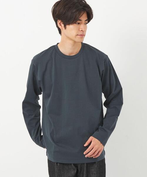 green label relaxing(グリーンレーベルリラクシング)の「オーガニック ポンチ クルーネック カットソー -抗菌- OVLG(Tシャツ/カットソー・メンズ・ホワイト/ブラック/ベージュ・M/L/XL/S/XXL)」の1枚目の写真