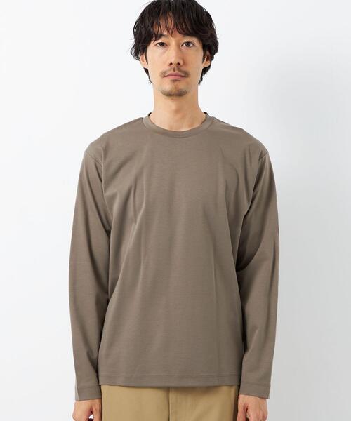 green label relaxing(グリーンレーベルリラクシング)の「オーガニック ポンチ クルーネック カットソー -抗菌- OVLG(Tシャツ/カットソー・メンズ・ホワイト/ブラック/ベージュ・M/L/XL/S/XXL)」の12枚目の写真