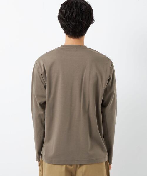 green label relaxing(グリーンレーベルリラクシング)の「オーガニック ポンチ クルーネック カットソー -抗菌- OVLG(Tシャツ/カットソー・メンズ・ホワイト/ブラック/ベージュ・M/L/XL/S/XXL)」の11枚目の写真