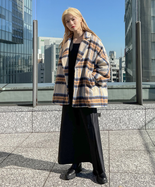 シャギーショートコート