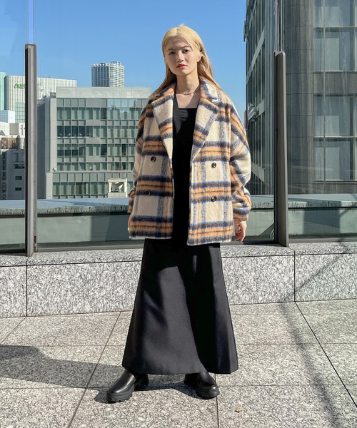 シャギーショートコート