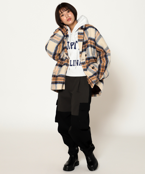 シャギーショートコート