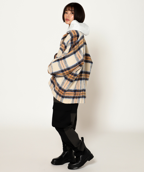 シャギーショートコート