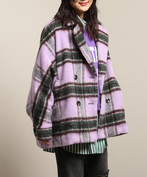 JOINT WORKS(ジョイントワークス)の「シャギーショートコート(その他アウター・レディース・パープル/アイボリー・FREE)」の20枚目の写真