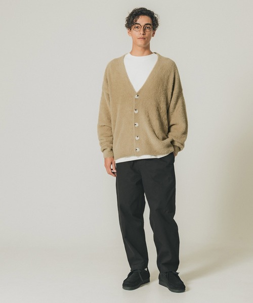 coca（coca）（コカ）の「メンズシャギーニットカーディガン（カーディガン/ボレロ・メンズ・ベージュ/ブラック・M/L）」の3枚目の写真