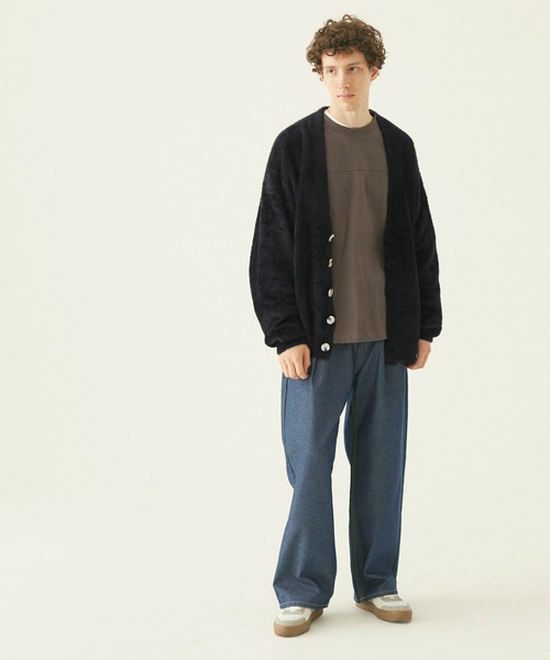 coca（coca）（コカ）の「メンズシャギーニットカーディガン（カーディガン/ボレロ・メンズ・ベージュ/ブラック・M/L）」の8枚目の写真