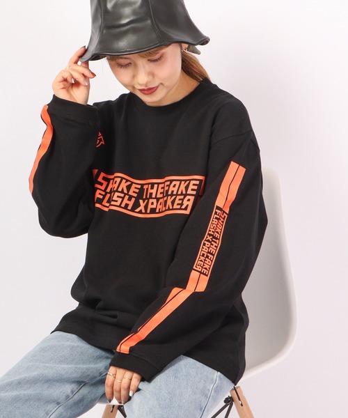 FLASH PACKER（フラッシュパッカー）の「FLASH PACKER USコットン ヘビーオンス 長袖Tシャツ（Tシャツ/カットソー・メンズ・ブラック/ベージュ・XL/M/L）」の11枚目の写真