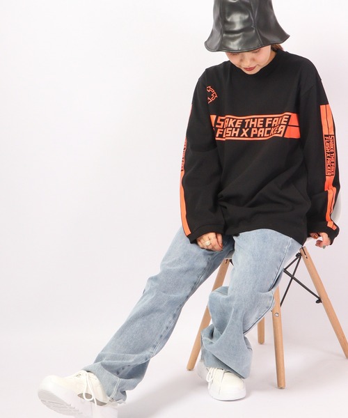 FLASH PACKER（フラッシュパッカー）の「FLASH PACKER USコットン ヘビーオンス 長袖Tシャツ（Tシャツ/カットソー・メンズ・ブラック/ベージュ・XL/M/L）」の15枚目の写真