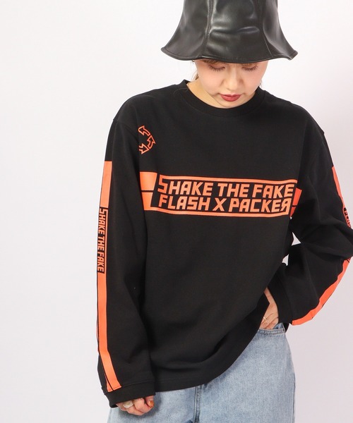 FLASH PACKER（フラッシュパッカー）の「FLASH PACKER USコットン ヘビーオンス 長袖Tシャツ（Tシャツ/カットソー・メンズ・ブラック/ベージュ・XL/M/L）」の12枚目の写真