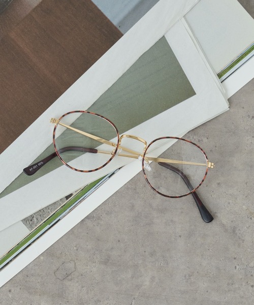 COLONY 2139（コロニートゥーワンスリーナイン）の「くもり止め ボストンメタル眼鏡（メガネ・レディース・ブラウン/ゴールド・FREE）」の2枚目の写真