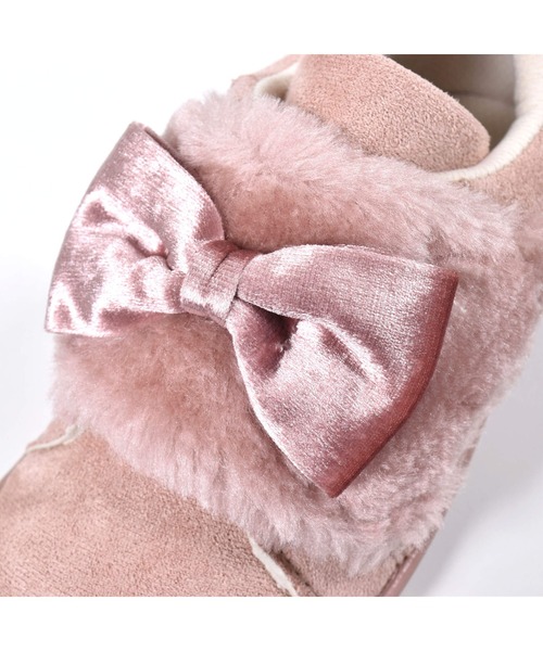 SLAP SLIP（スラップスリップ）の「SLAPSLIP/ベロアリボンファーマジックテープスニーカー(14~18cm)（スニーカー・キッズ・ピンク/ベージュ・16/18/17/14/15 ）」の14枚目の写真
