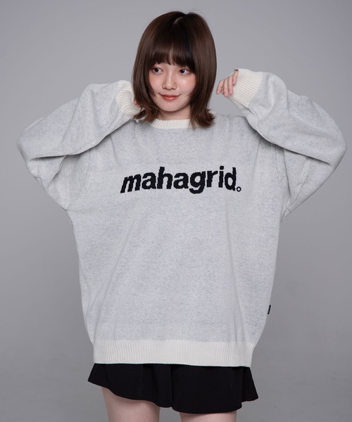 mahagrid/マハグリッド』BASIC LOGO KNIT SWEATER/ベーシックロゴ