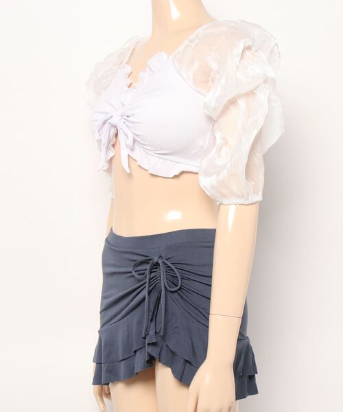 LOPASS（ロパス）の「可愛い水着２点セット（水着・レディース・ホワイト/ブラック/ブルーグレー・M/L/XL）」の8枚目の写真