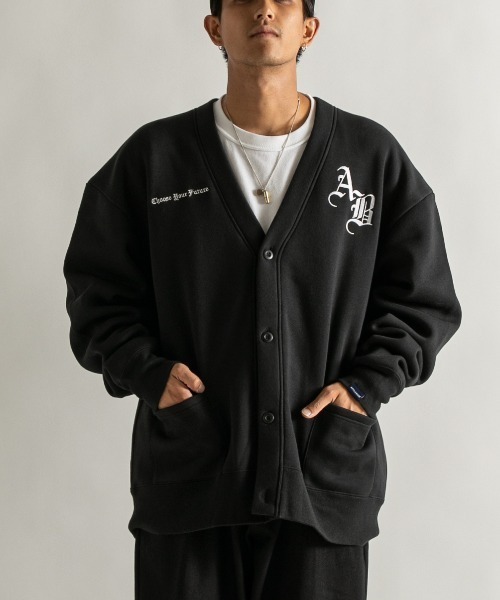 APPLEBUM(アップルバム)の「"AB" Sweat Cardigan(カーディガン/ボレロ・メンズ・グリーン/ブラック・X-LARGE/LARGE/MEDIUM)」の2枚目の写真