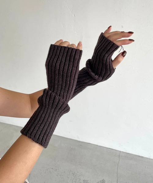 CAPRICIEUX LE'MAGE（カプリシューレマージュ）の「アームウォーマー（アームカバー・レディース・ホワイト/ベージュ/ブラウン/グレー・FREE）」の3枚目の写真