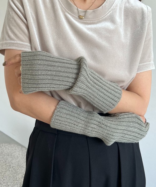 CAPRICIEUX LE'MAGE（カプリシューレマージュ）の「アームウォーマー（アームカバー・レディース・ホワイト/ベージュ/ブラウン/グレー・FREE）」の6枚目の写真