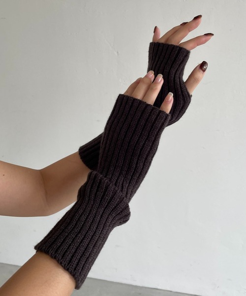 CAPRICIEUX LE'MAGE（カプリシューレマージュ）の「アームウォーマー（アームカバー・レディース・ホワイト/ベージュ/ブラウン/グレー・FREE）」の13枚目の写真