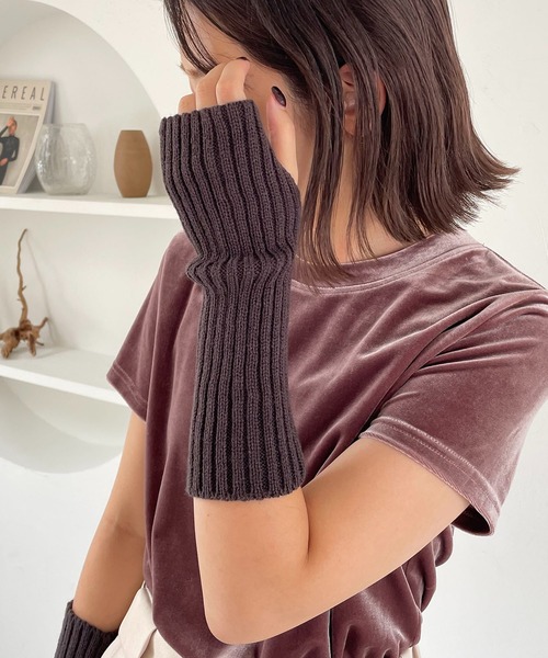 CAPRICIEUX LE'MAGE（カプリシューレマージュ）の「アームウォーマー（アームカバー・レディース・ホワイト/ベージュ/ブラウン/グレー・FREE）」の14枚目の写真