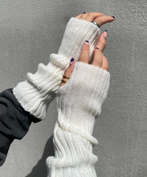 CAPRICIEUX LE'MAGE（カプリシューレマージュ）の「アームウォーマー（アームカバー・レディース・ホワイト/ベージュ/ブラウン/グレー・FREE）」の20枚目の写真