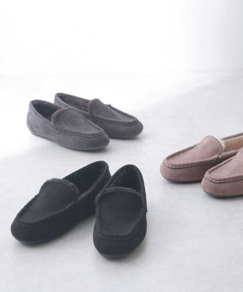 NATURAL BEAUTY BASIC（ナチュラルビューティーベーシック）の「ボアモカシン（モカシン/デッキシューズ・レディース・ベージュ/ブラック/グレー系その他・LARGE/MEDIUM/SMALL）」の4枚目の写真