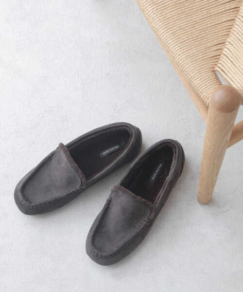 NATURAL BEAUTY BASIC（ナチュラルビューティーベーシック）の「ボアモカシン（モカシン/デッキシューズ・レディース・ベージュ/ブラック/グレー系その他・LARGE/MEDIUM/SMALL）」の5枚目の写真