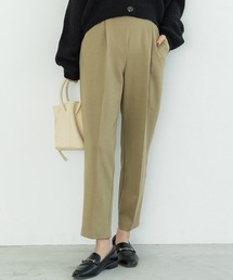 滑らかウール調テーパードパンツ